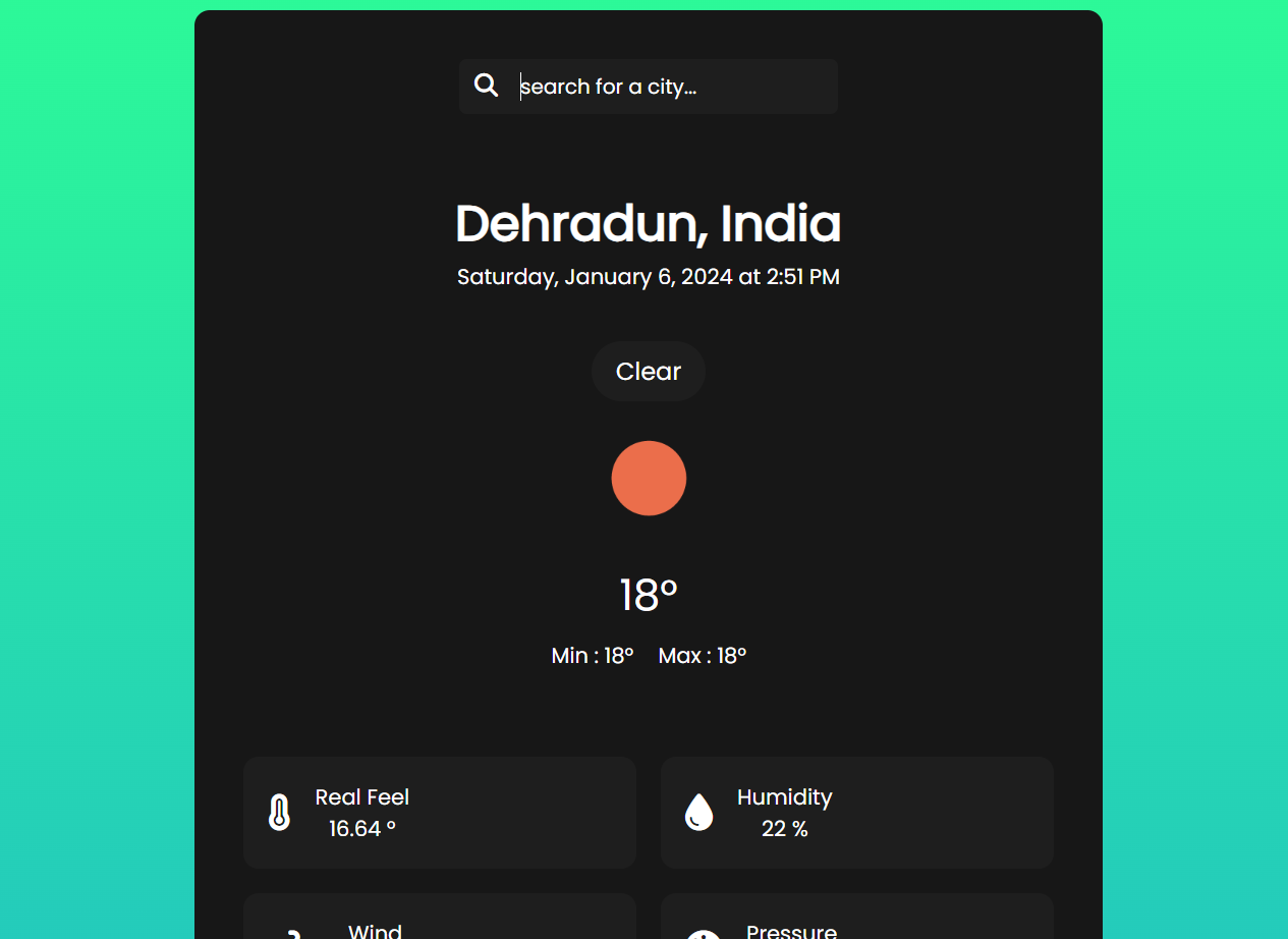 Real-time Weather App